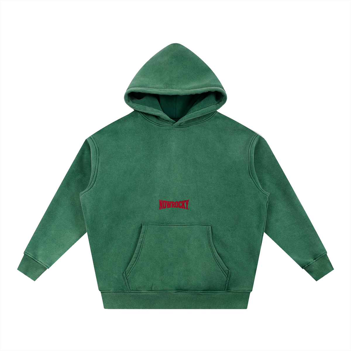 Bluza Fleece Snow Wash Oversized – Nowrocky™ — bluza oversize z fleece'u w praniu snow wash, przód