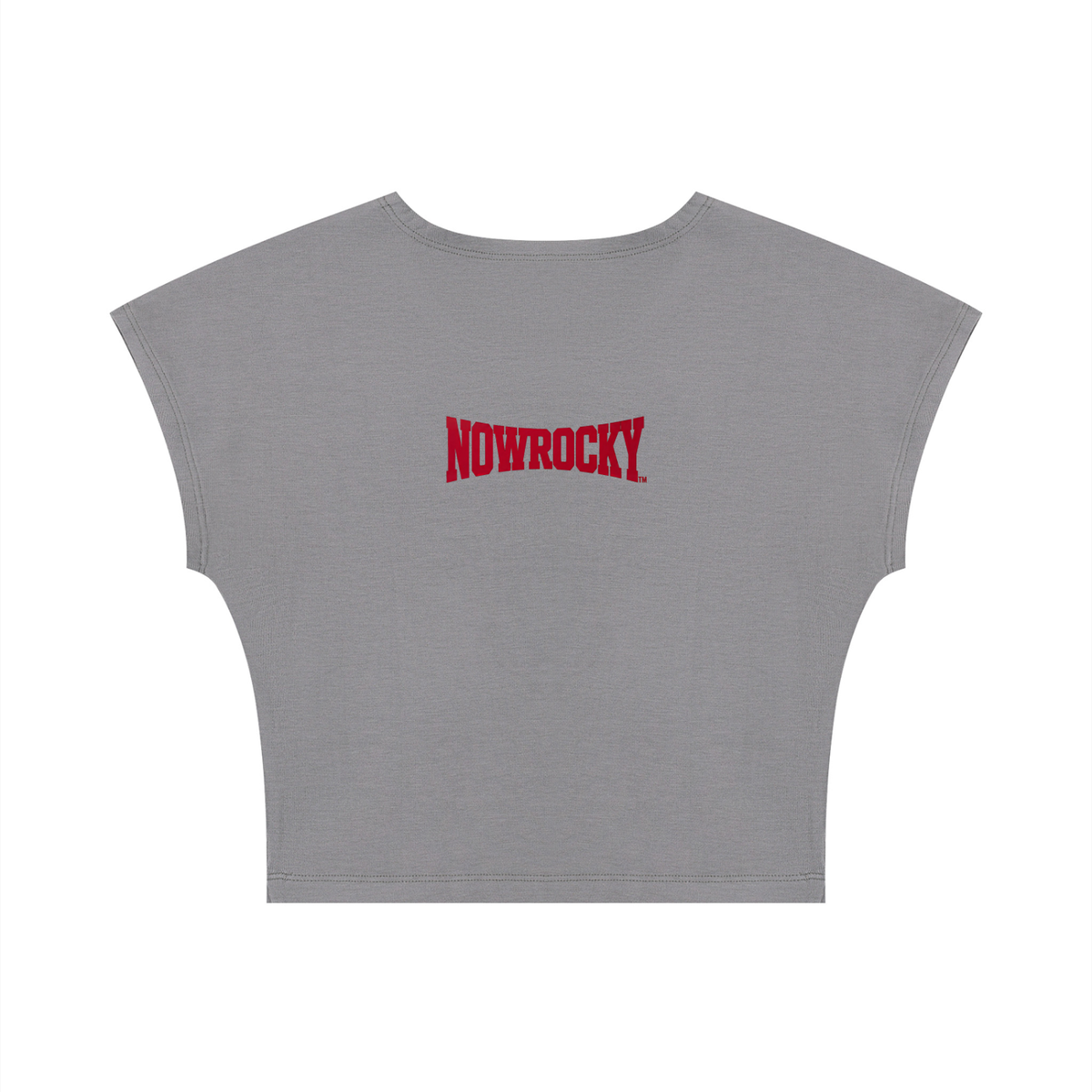 T-shirt Slim Crop – Nowrocky™ — kadr studyjny na jednolitym tle