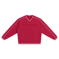 Bluza Raglan V-Neck Contrast Piping – Nowrocky™ — zbliżenie na kontrastową lamówkę przy dekolcie