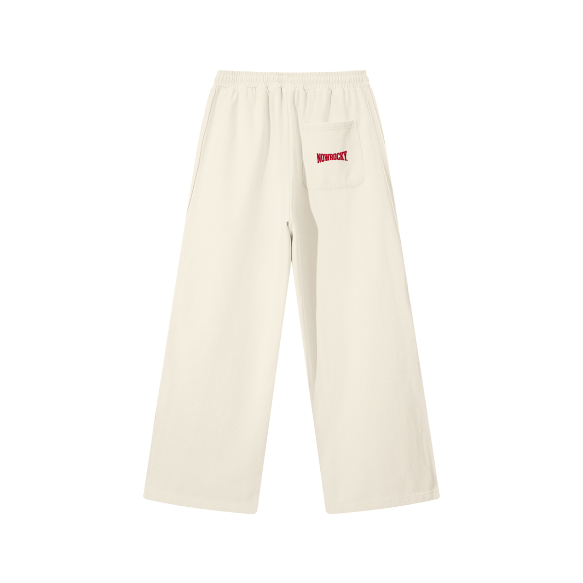 Spodnie Dresowe Contrast Tape Straight Leg – Nowrocky™ — ujęcie z profilu, prosta nogawka