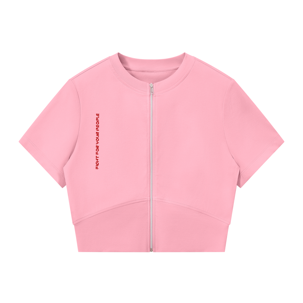T-shirt Crop z Zamkiem – Nowrocky™ — detal 4