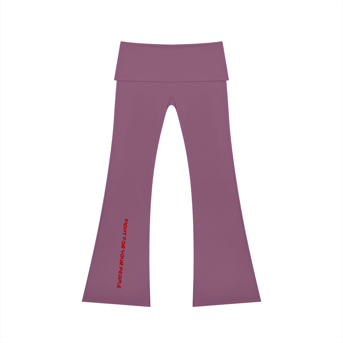 Spodnie Flare High Rise – Nowrocky™ — legginsy typu flare z profilu, cała sylwetka