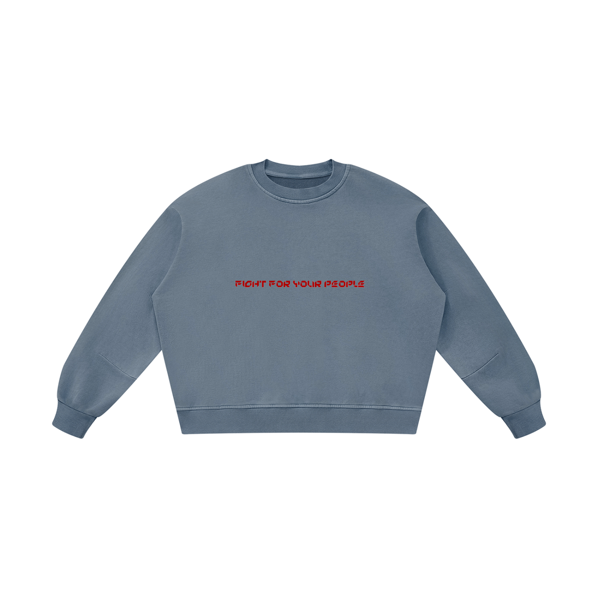 Bluza Boxy Vintage Wash w kolorze szaroniebieski – Nowrocky (streetwear)