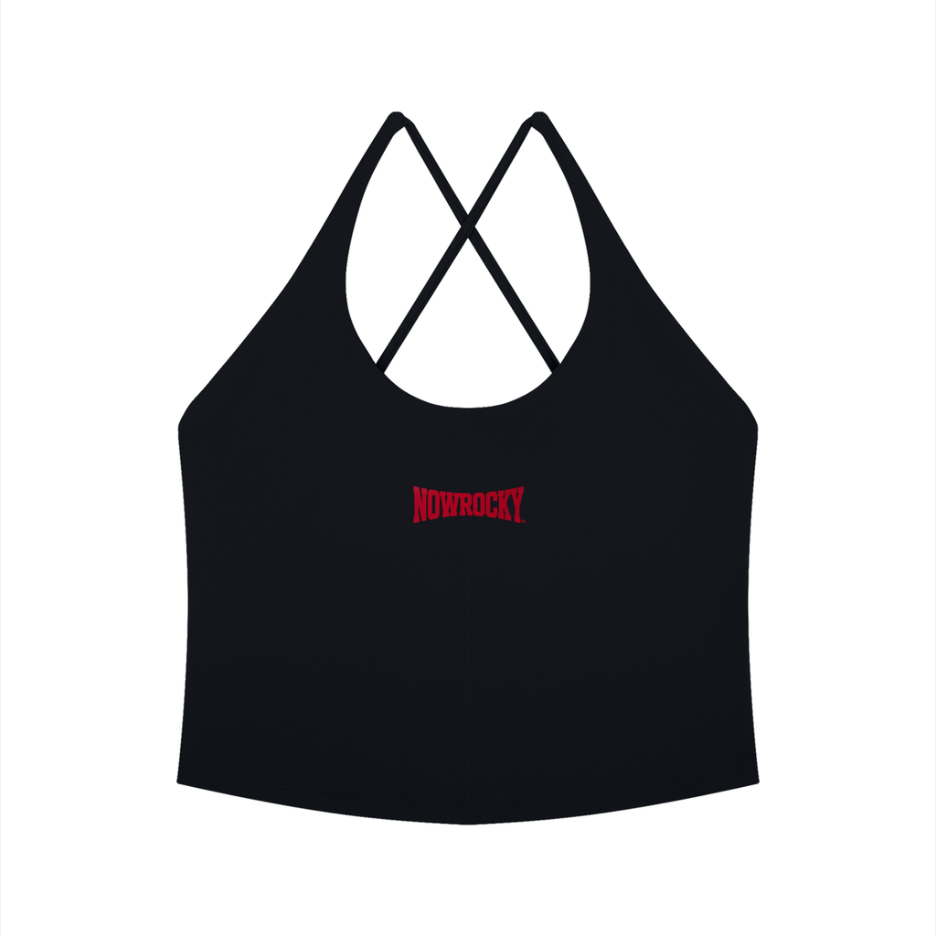 Tank Top Halter Cross Back – Nowrocky™ — top halter z krzyżowanymi plecami, przód