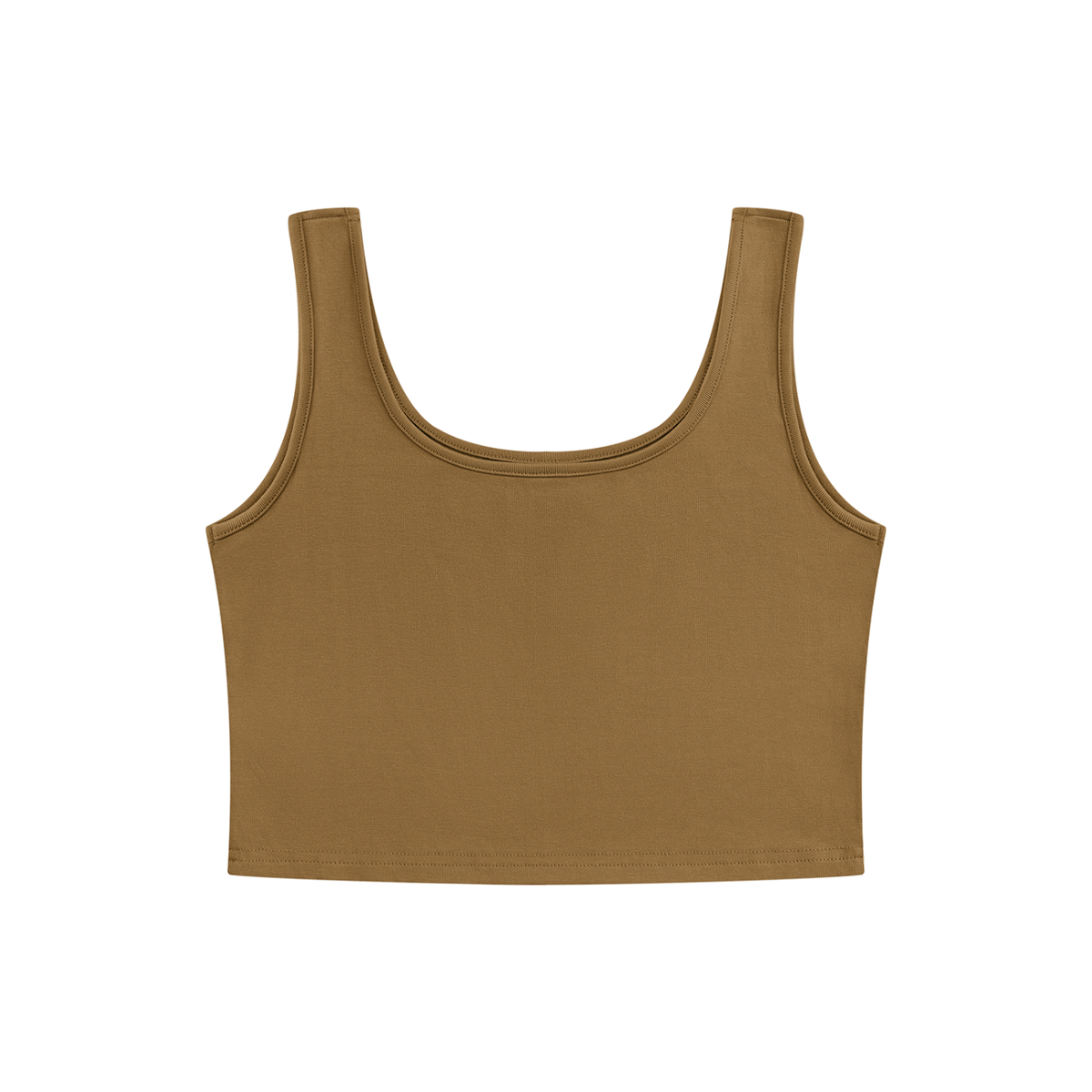Tank Top Crop Bodycon – Nowrocky™ — układ na płasko, całe ujęcie