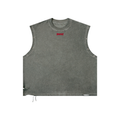 Tank Top Distressed Grommet w kolorze szary – Nowrocky (streetwear)