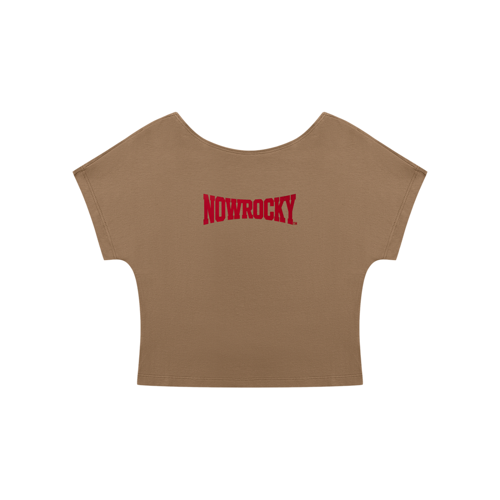 T-shirt Crop Open Back – Nowrocky™ — krótki rękaw i linia ramienia