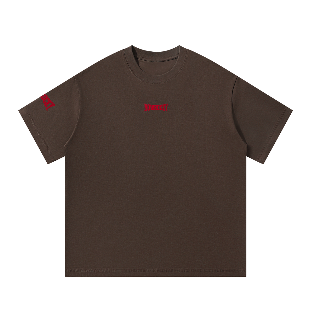 T-shirt Oversized Drop Shoulder – Nowrocky™ — t-shirt drop shoulder, ujęcie z profilu