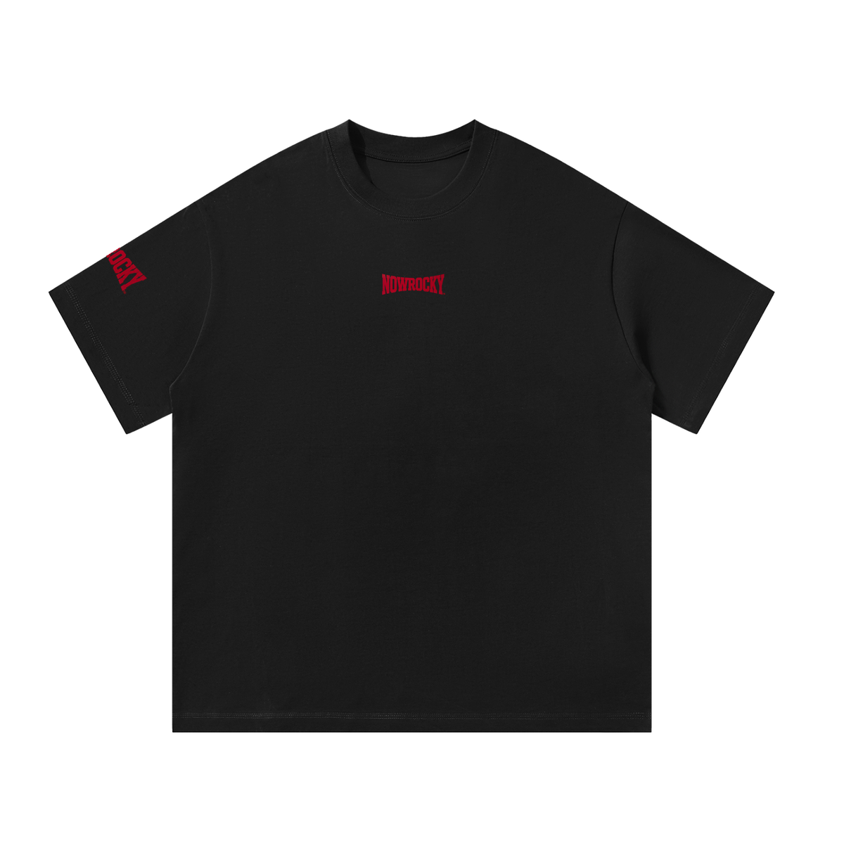T-shirt Oversized Drop Shoulder – Nowrocky™ — koszulka oversize z opuszczonym ramieniem, ujęcie z przodu