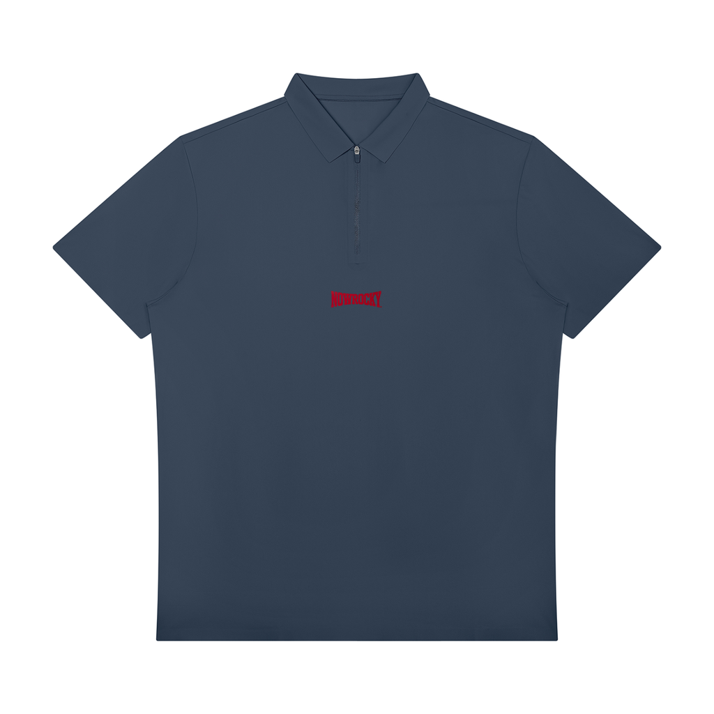 Polo Quarter-Zip Performance – Nowrocky™ — ujęcie z profilu, linia kroju