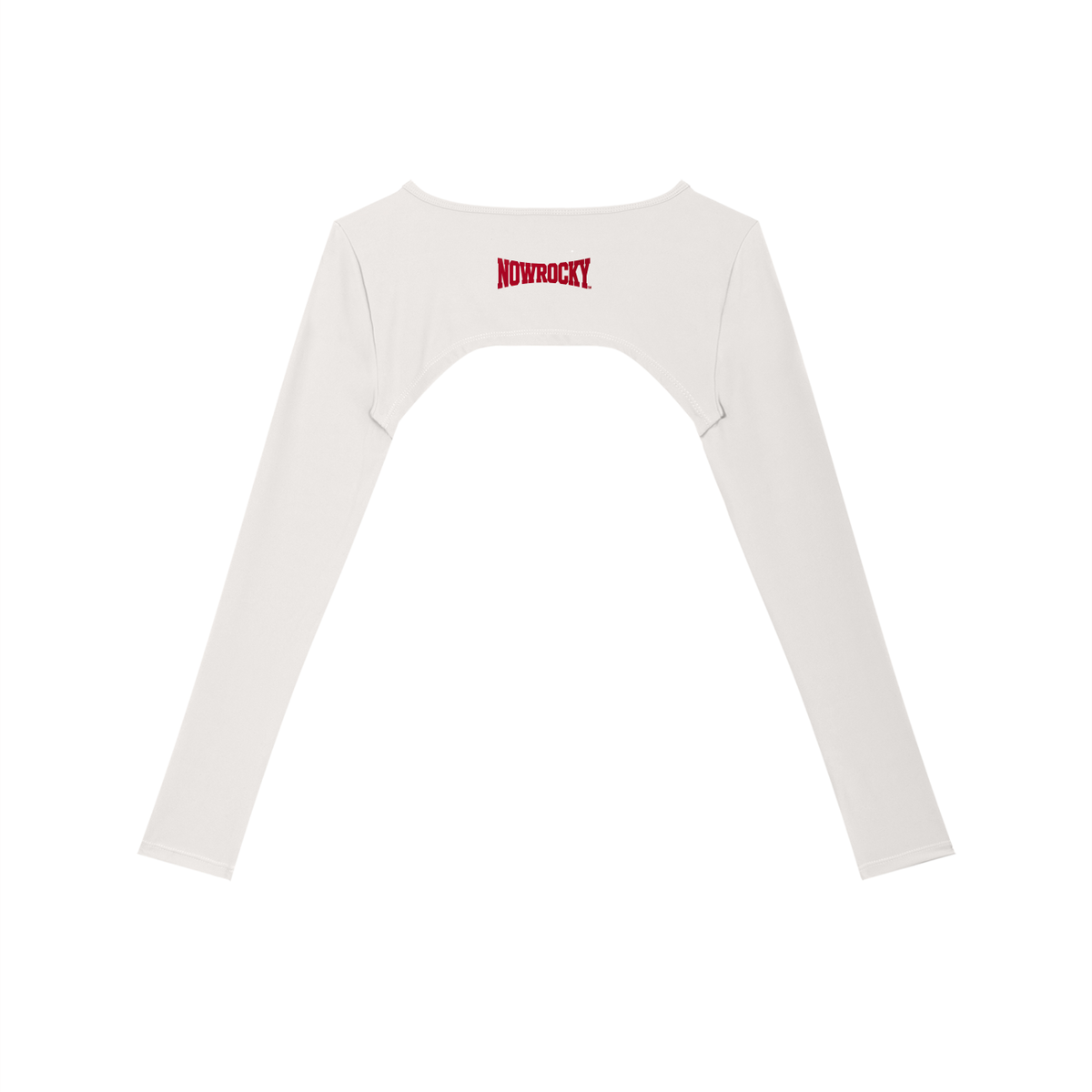 Bolerko Longsleeve Cutout – Nowrocky™ — krótka bluzka longsleeve od tyłu na modelce