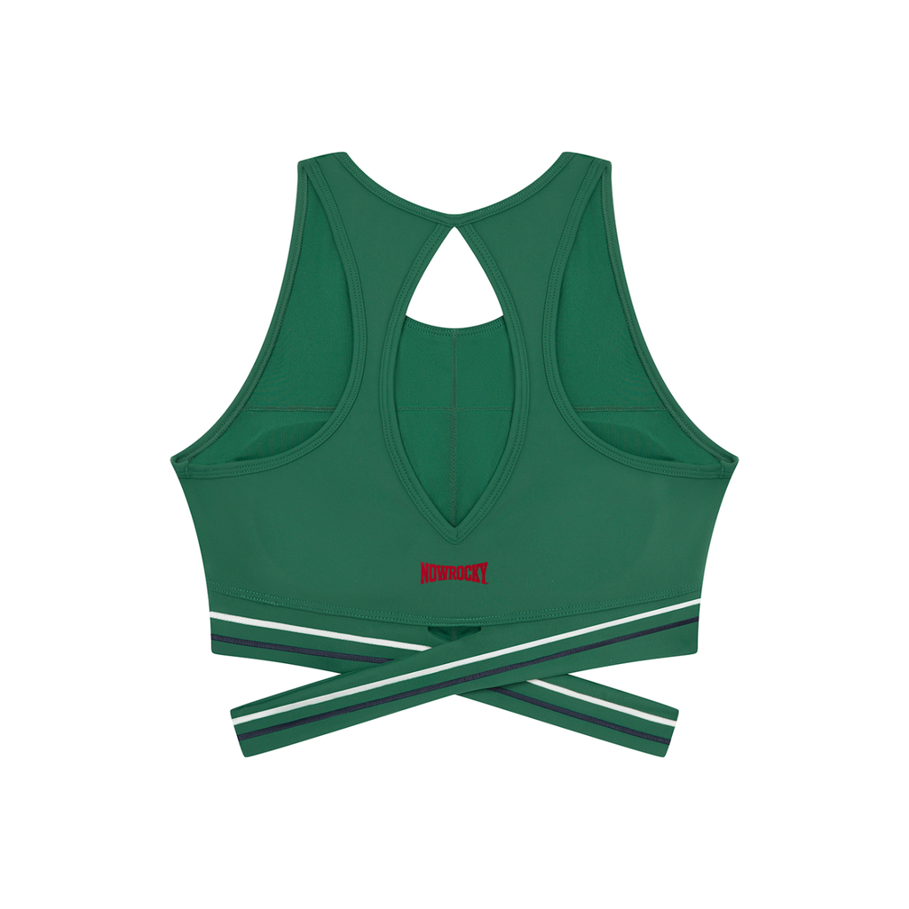 Biustonosz Sportowy Criss-Cross Racerback – Nowrocky™ — zbliżenie na krzyżujące się paski