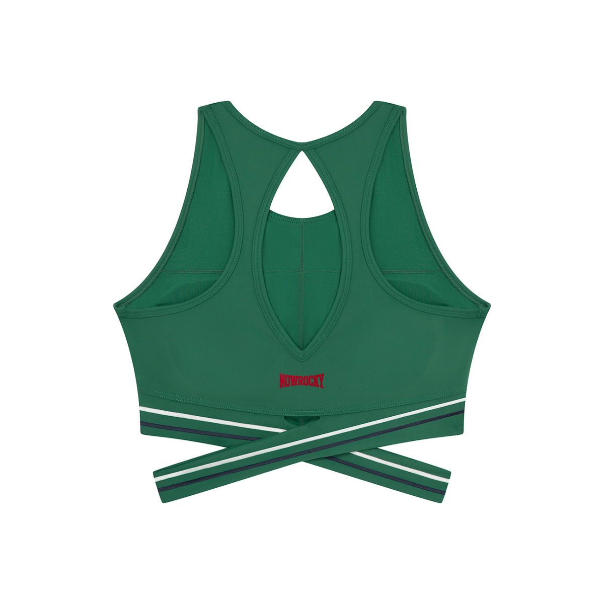 Biustonosz Sportowy Criss-Cross Racerback – Nowrocky™ — zbliżenie na krzyżujące się paski