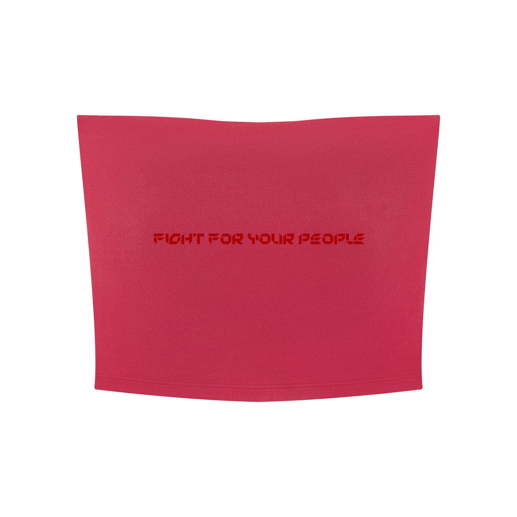 Top Bandeau Cropped – Nowrocky™ — stanik sportowy typu bandeau z profilu, cała sylwetka
