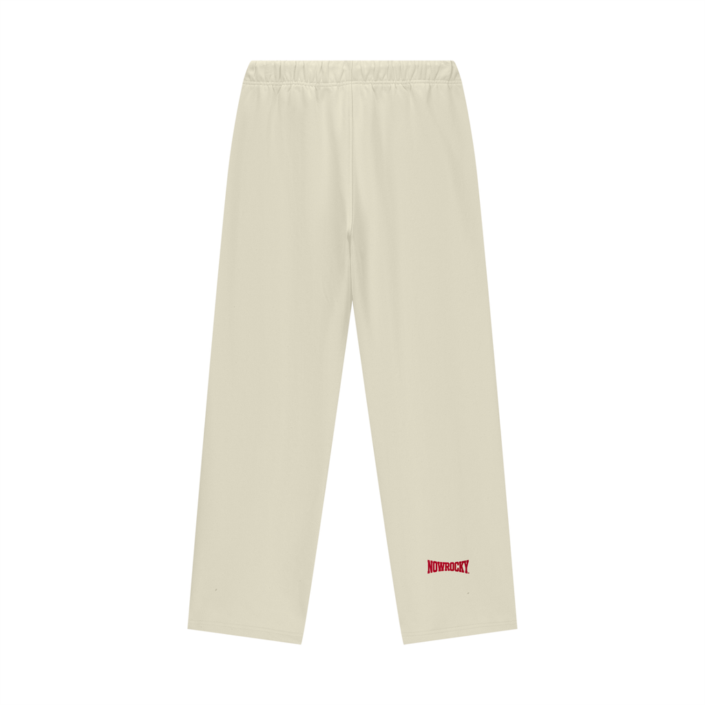 Spodnie Dresowe Heavyweight Straight Leg – Nowrocky™ — zbliżenie na sznurek w pasie