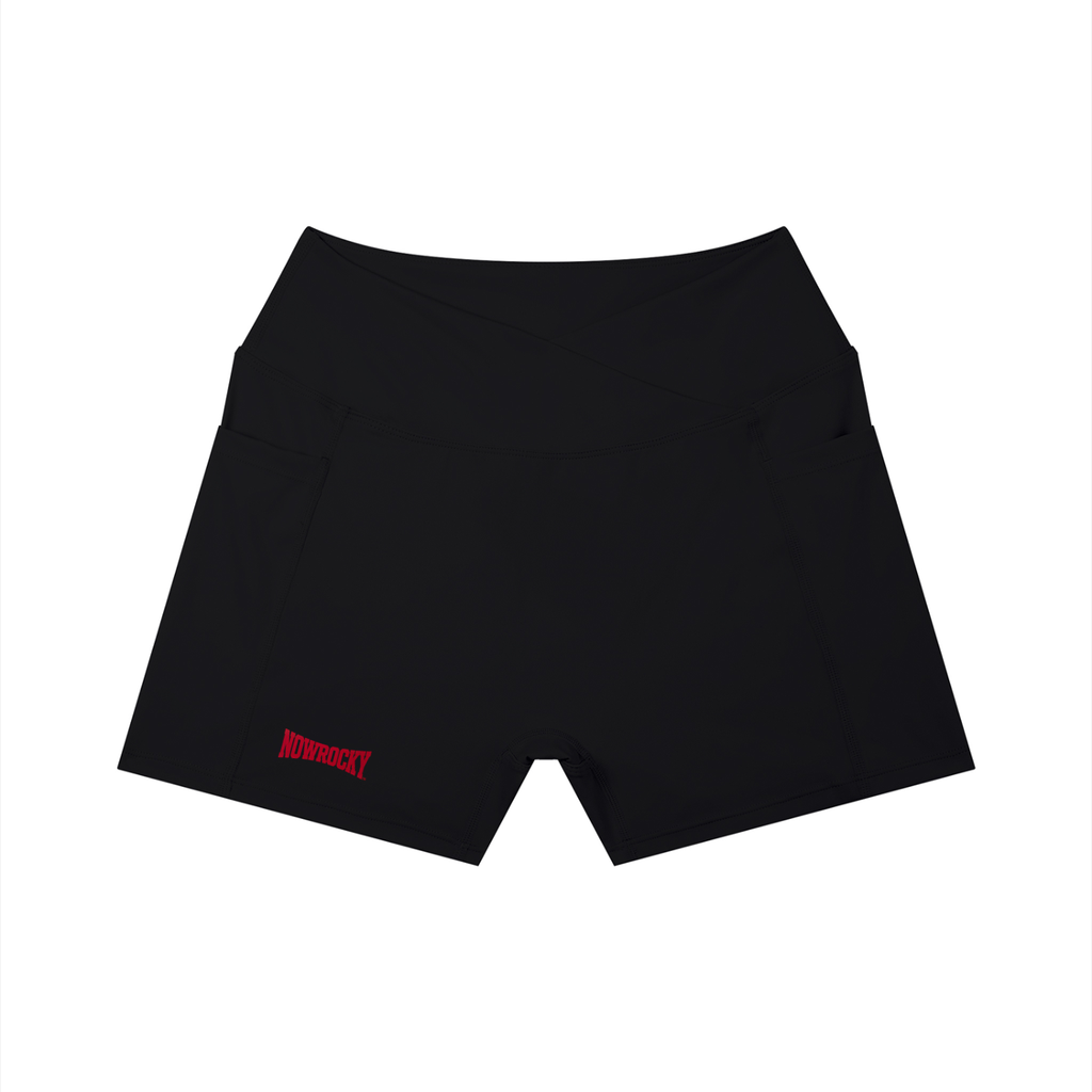 Szorty Treningowe High Waist z Kieszeniami – Nowrocky™ — damskie szorty z wysokim stanem, przód