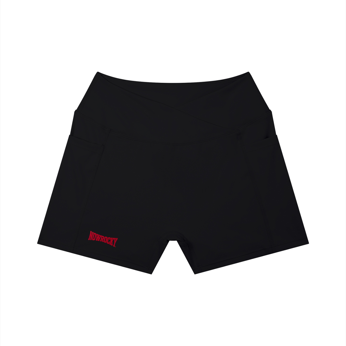 Szorty Treningowe High Waist z Kieszeniami – Nowrocky™ — damskie szorty z wysokim stanem, przód