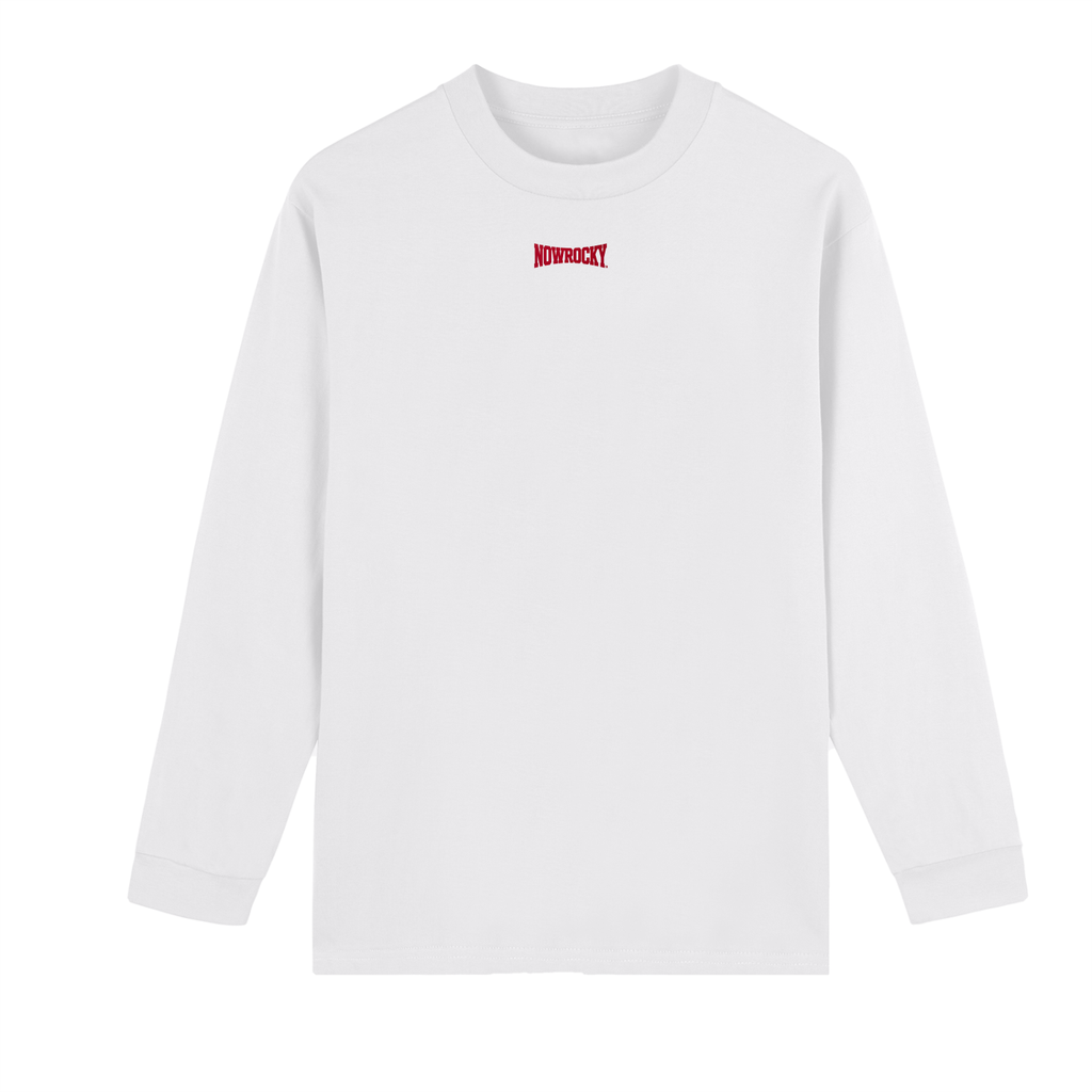 Longsleeve Drop Shoulder Crew Neck – Nowrocky™ — longsleeve na modelu, cała sylwetka