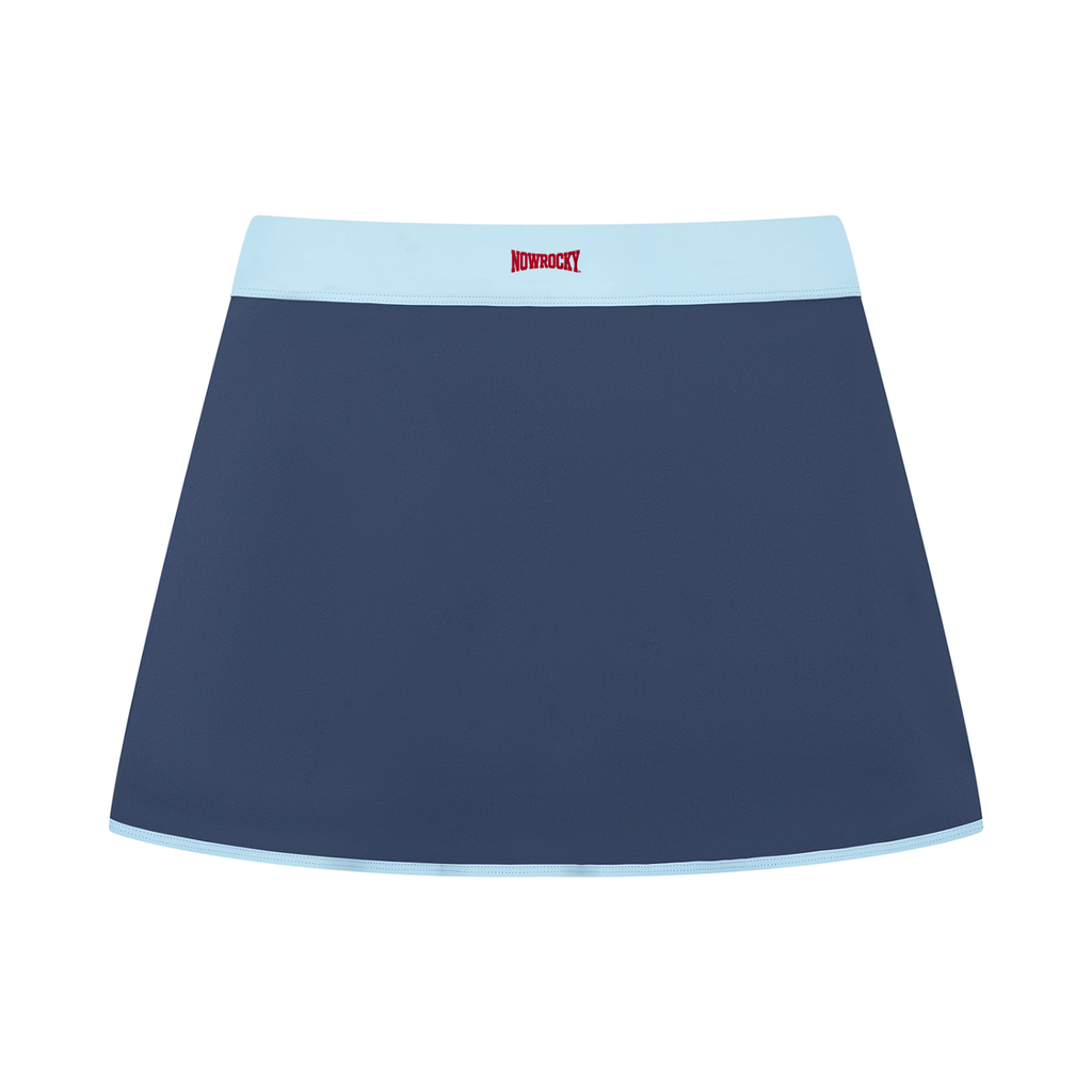 Spódnica Skort Color Block A-Line – Nowrocky™ — dół spódnicy i wykończenie brzegu