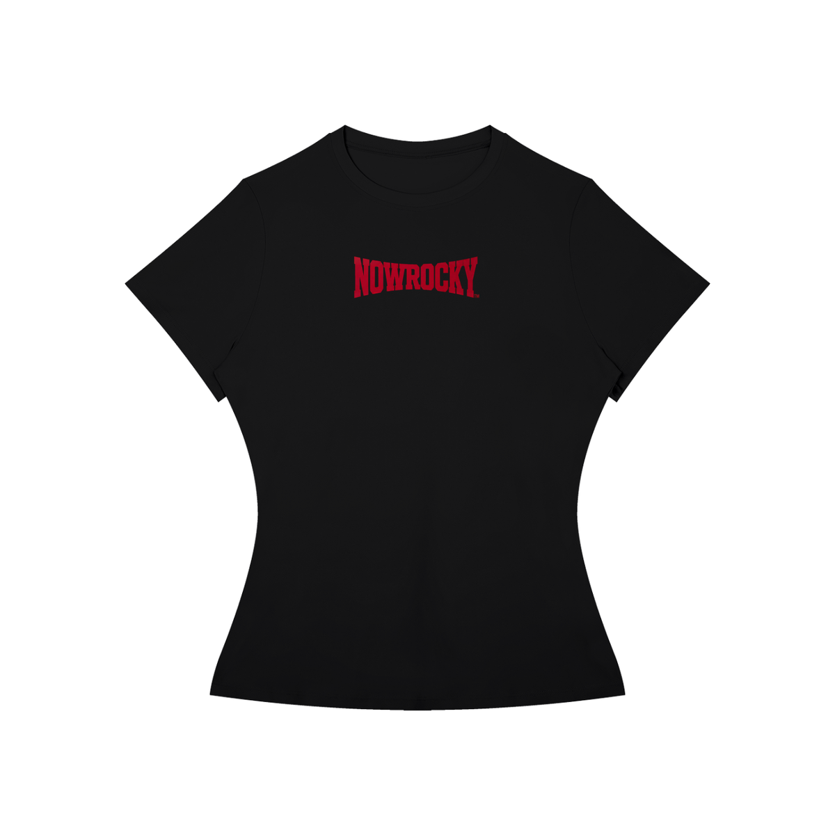 T-shirt Slim Fit Performance – Nowrocky™ — koszulka sportowa slim fit, ujęcie z przodu na modelu