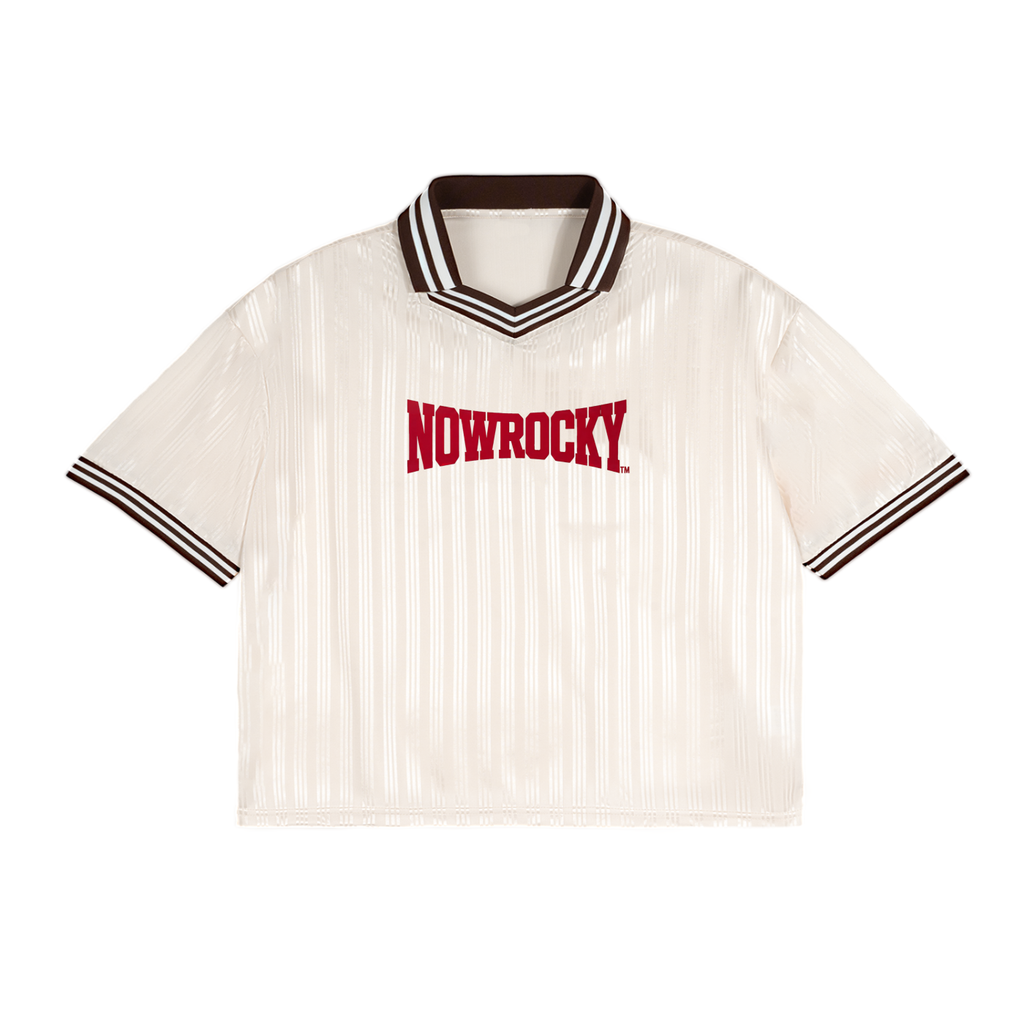 Polo Oversized Contrast Stripes – Nowrocky™ — koszulka polo oversize w paski, przód