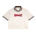 Polo Oversized Contrast Stripes – Nowrocky™ — koszulka polo oversize w paski, przód