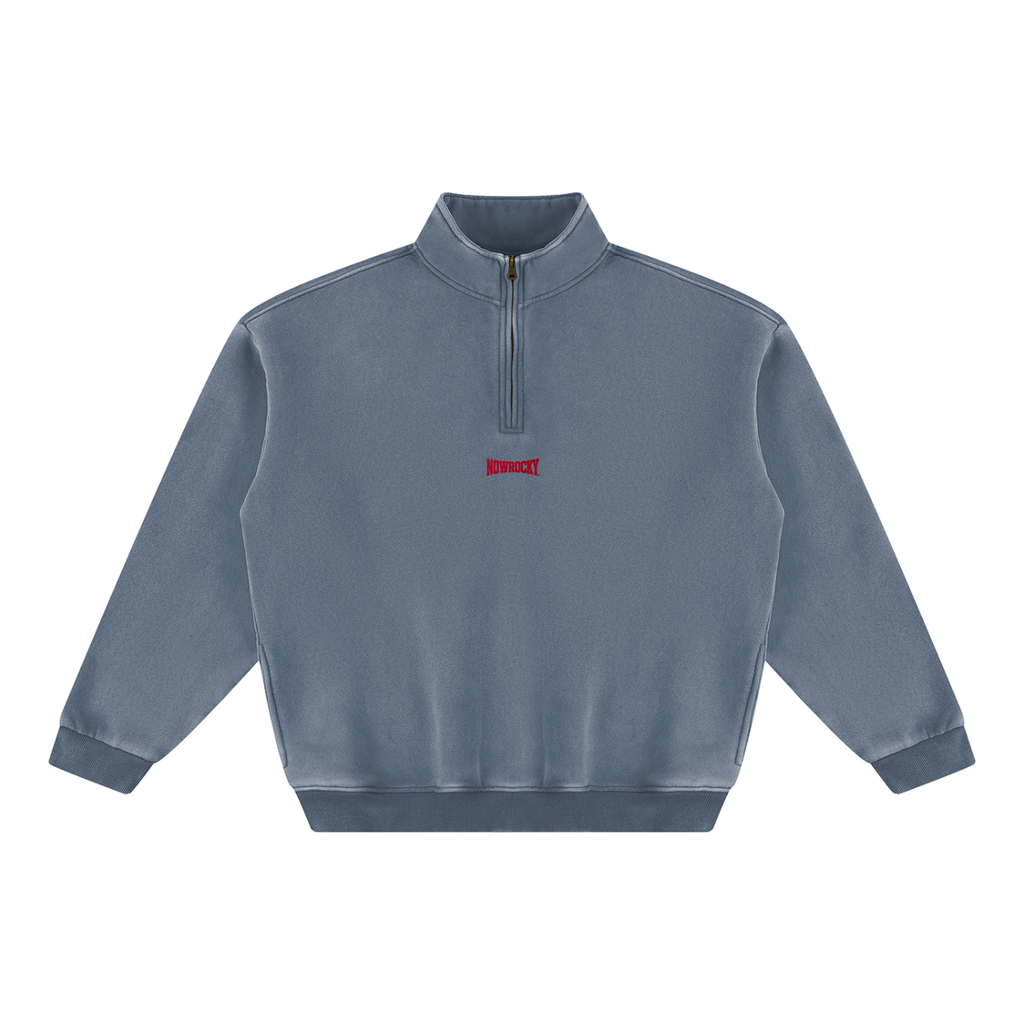 Bluza Fleece Vintage Wash w kolorze sprany niebieski – Nowrocky (streetwear)