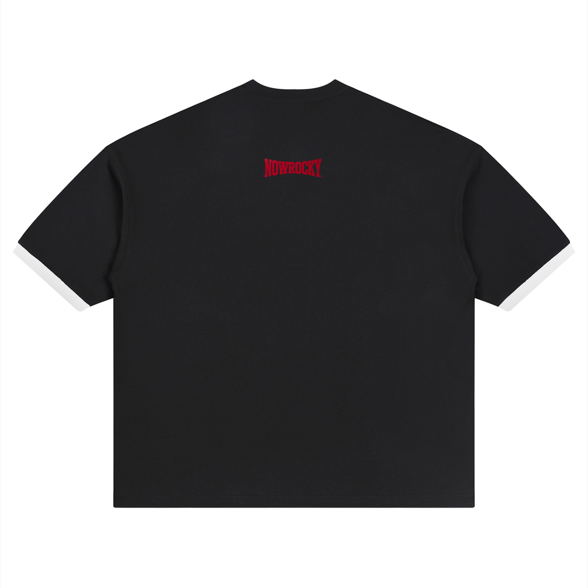 T-shirt Color Block Drop Shoulder – Nowrocky™ — luźna koszulka color block, widok z tyłu