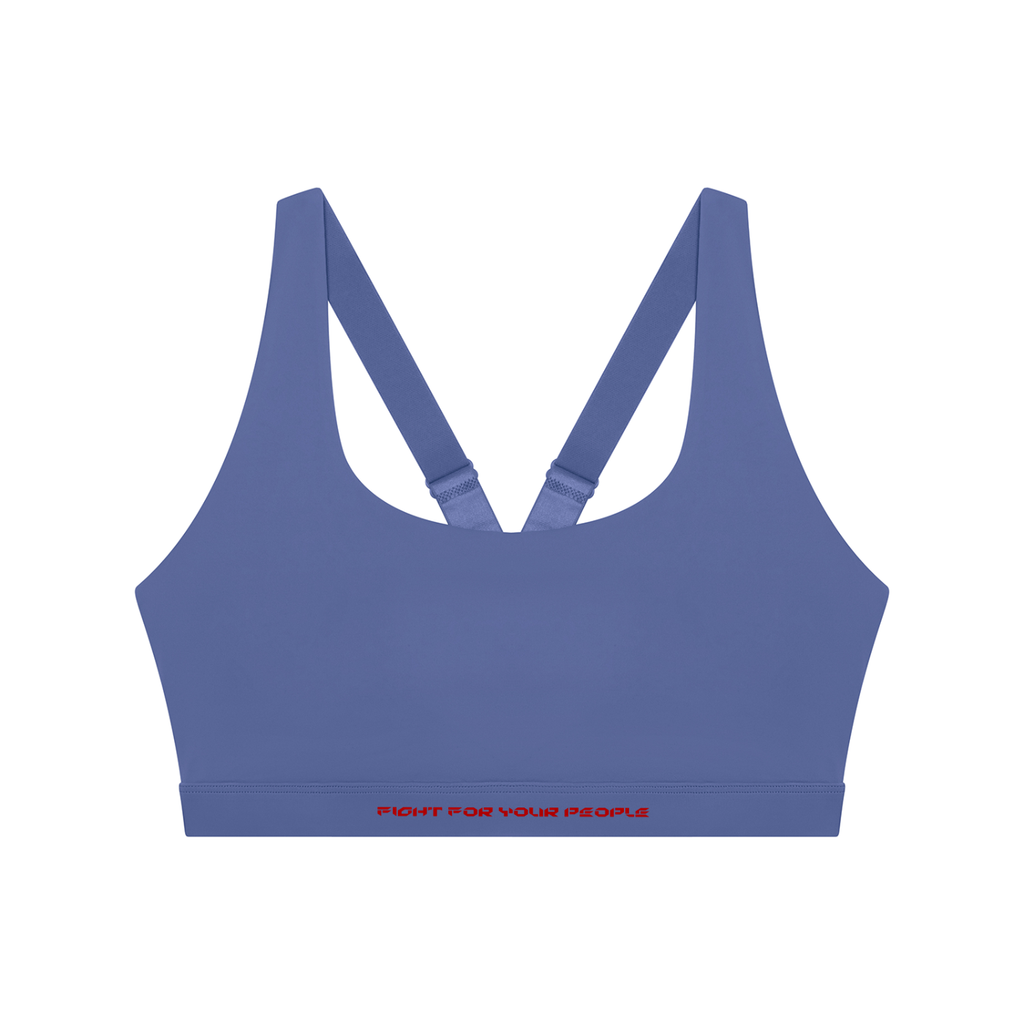 Biustonosz Sportowy Racerback Cut-Out – Nowrocky™ — biustonosz sportowy z profilu na modelce