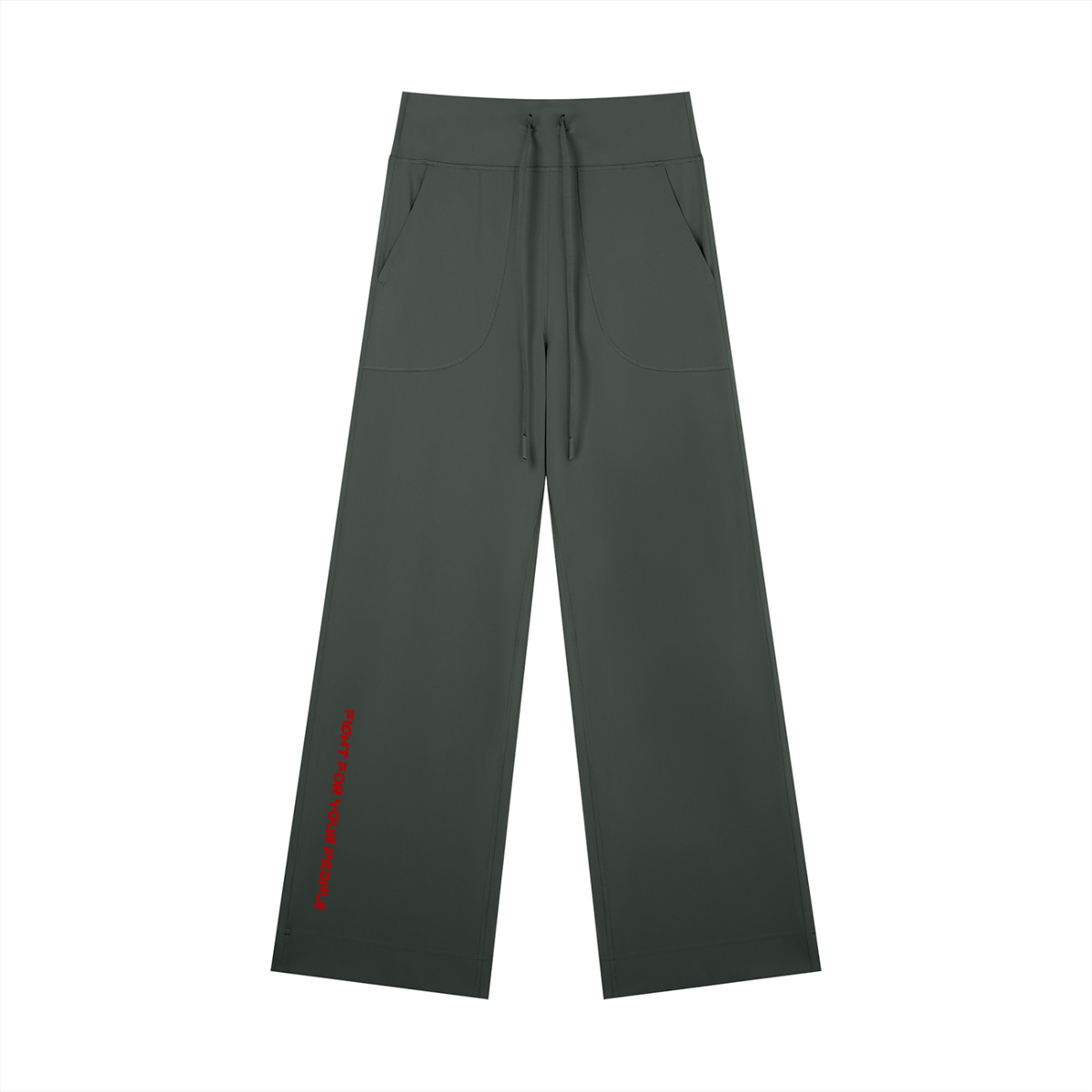 Spodnie Straight Leg Wysoki Stan – Nowrocky™ — faktura materiału w zbliżeniu