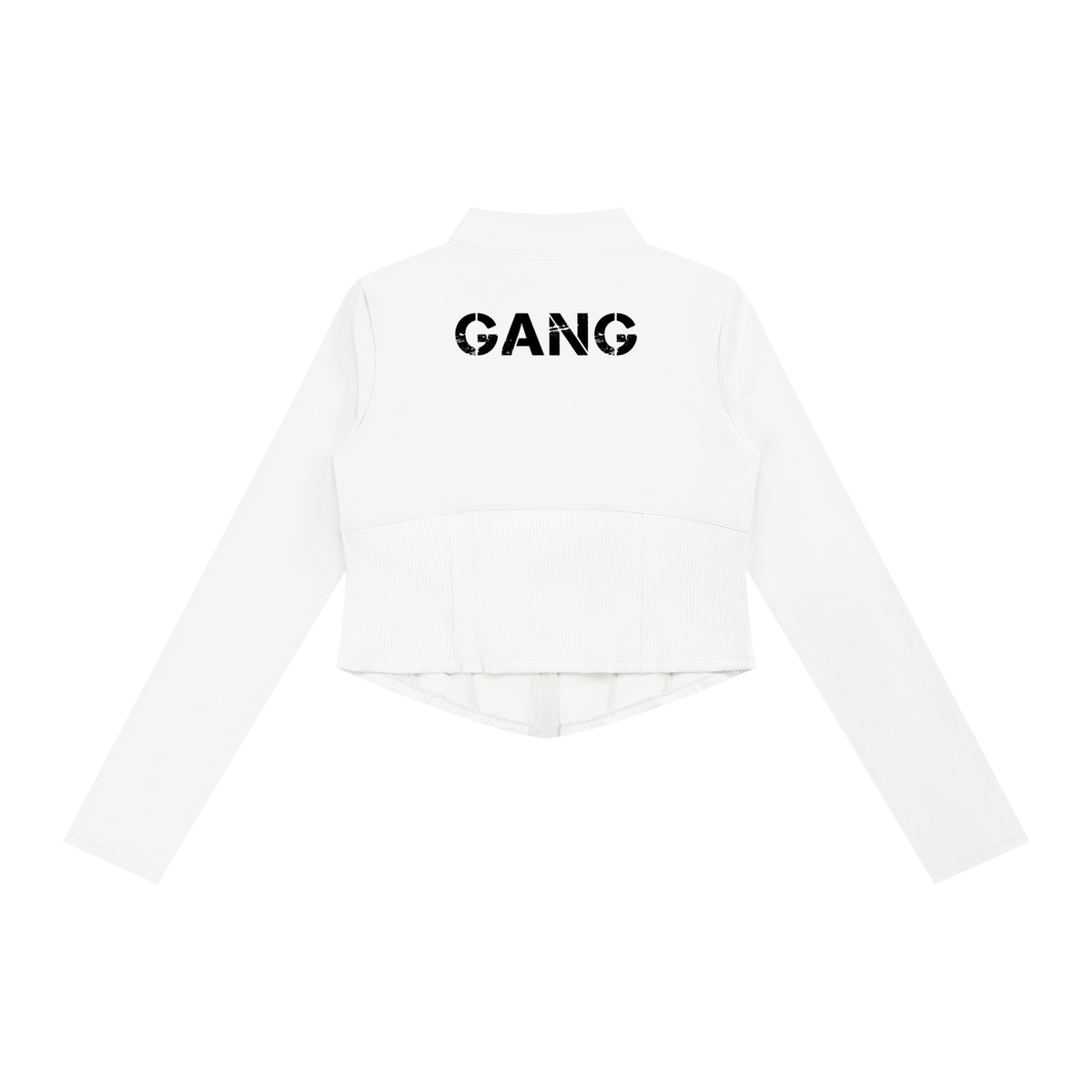 Kurtka Cropped Full-Zip Slim Fit – Nowrocky™ — faktura materiału w powiększeniu