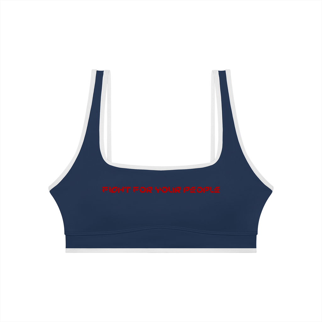 Biustonosz Sportowy Color Block – Nowrocky™ — ramiączka i wykrój pleców, detal