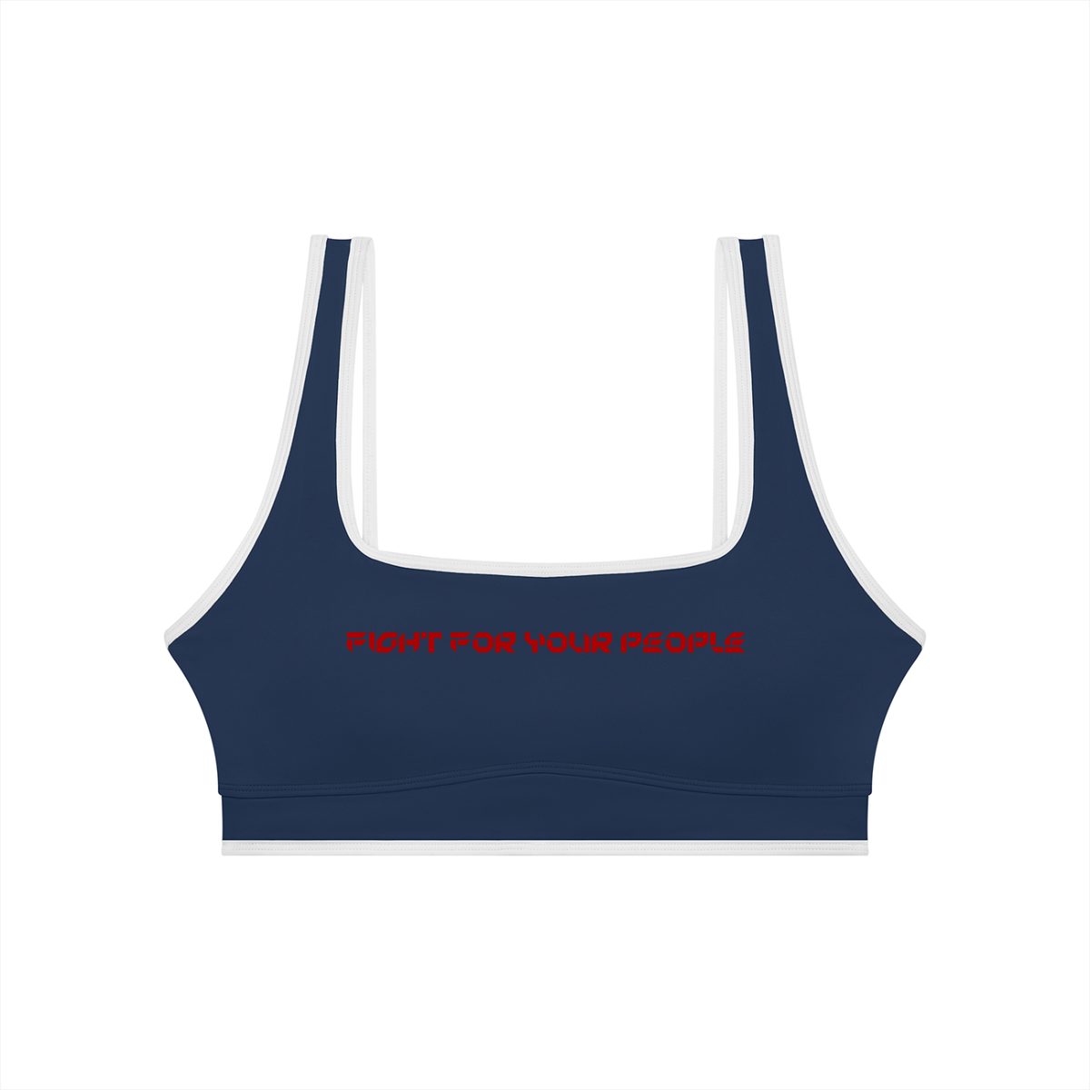 Biustonosz Sportowy Color Block – Nowrocky™ — ramiączka i wykrój pleców, detal