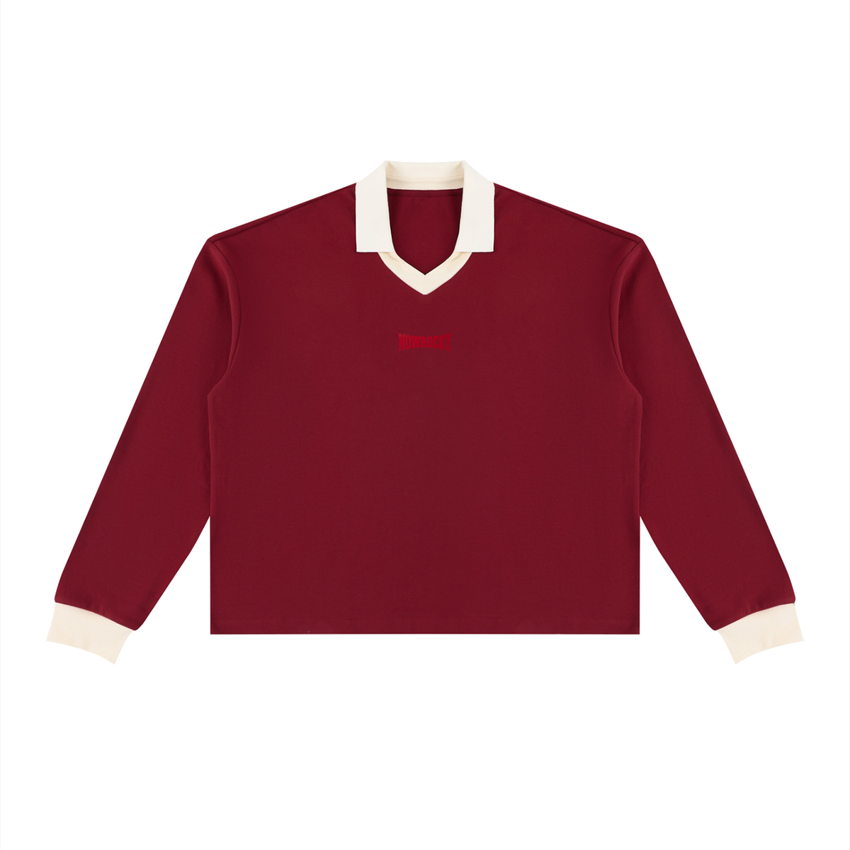 Bluza Color Block Polo Collar – Nowrocky™ — zbliżenie na kołnierz polo