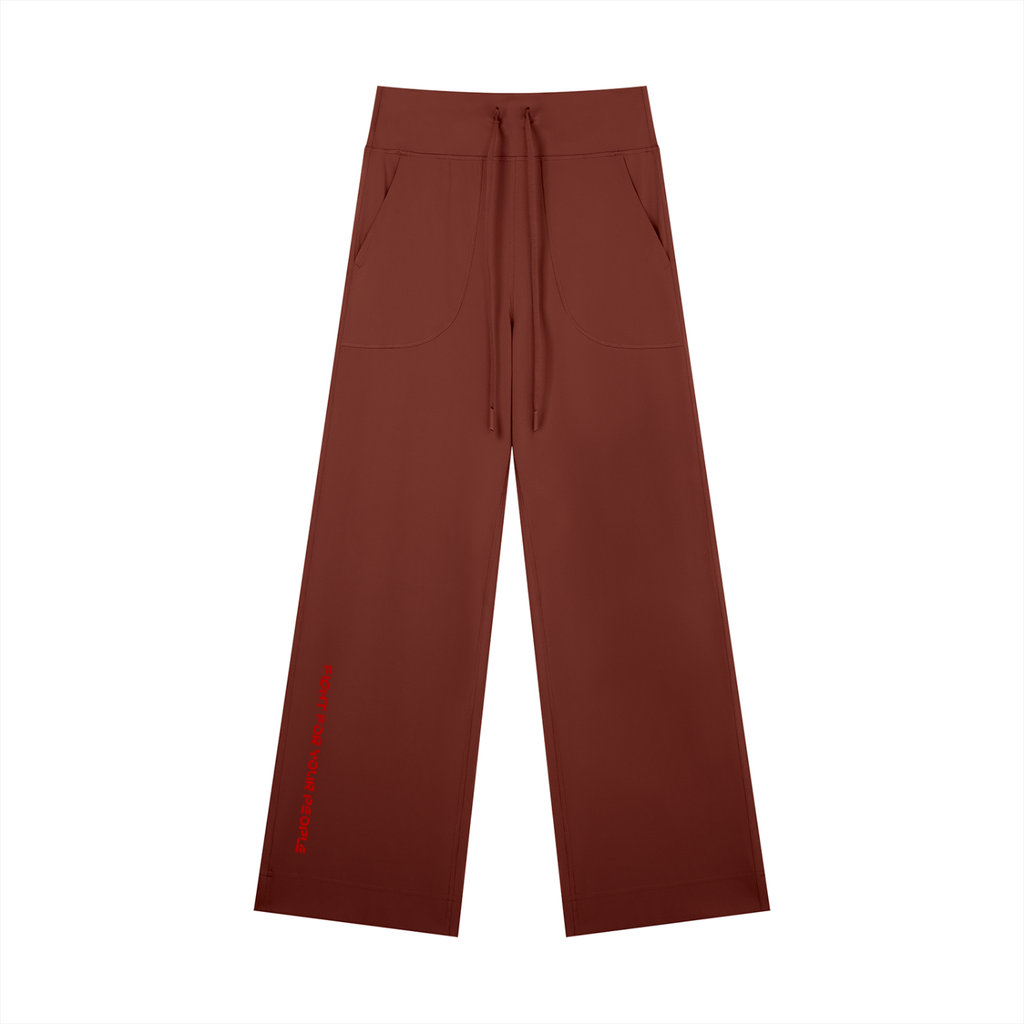Spodnie Straight Leg Wysoki Stan – Nowrocky™ — logo marki na nogawce