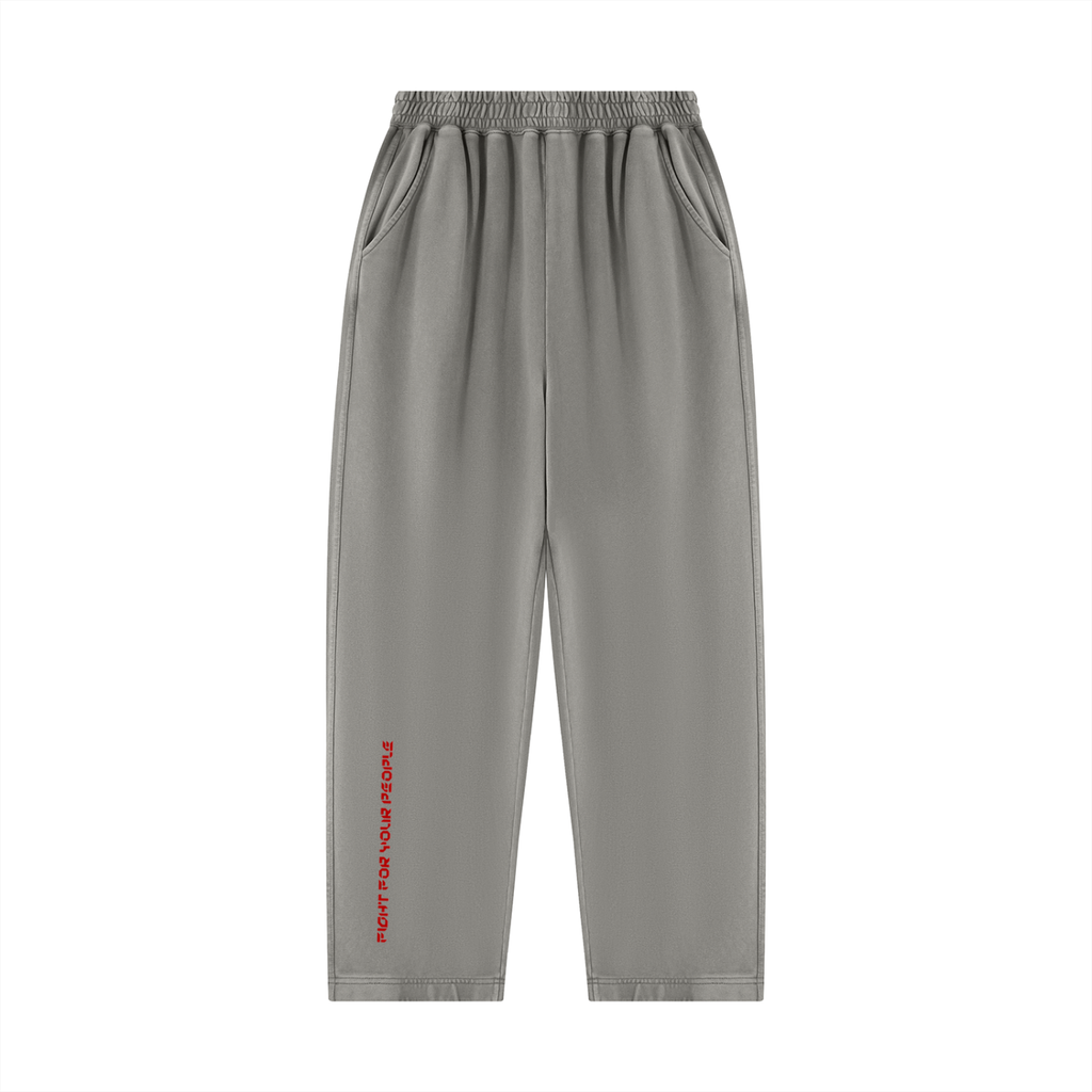 Spodnie Dresowe Balloon Mineral Wash w kolorze jasnoszary – Nowrocky (streetwear)
