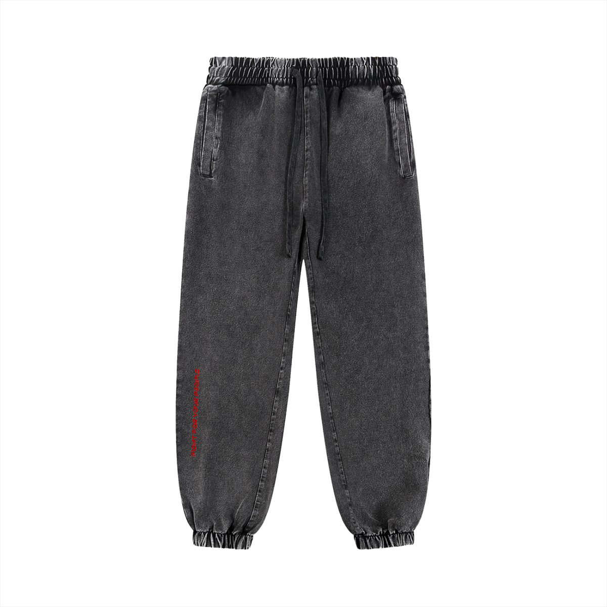 Spodnie Dresowe Snow Wash Jogger – Nowrocky™ — spodnie dresowe typu jogger, ujęcie z przodu