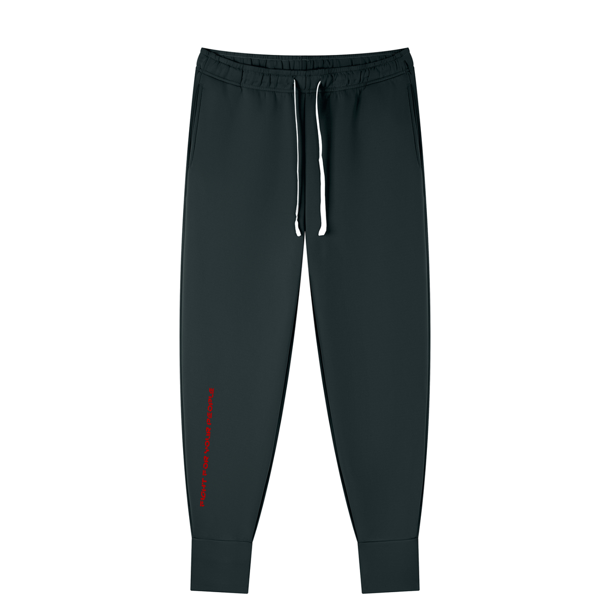 Spodnie Joggery Tapered ze Sznurkiem – Nowrocky™ — spodnie dresowe joggery, ujęcie z przodu