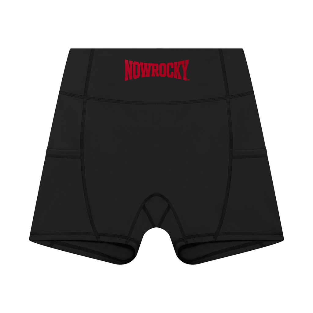 Szorty High Rise Pocket – Nowrocky™ — damskie szorty z wysokim stanem i kieszenią, ujęcie z przodu