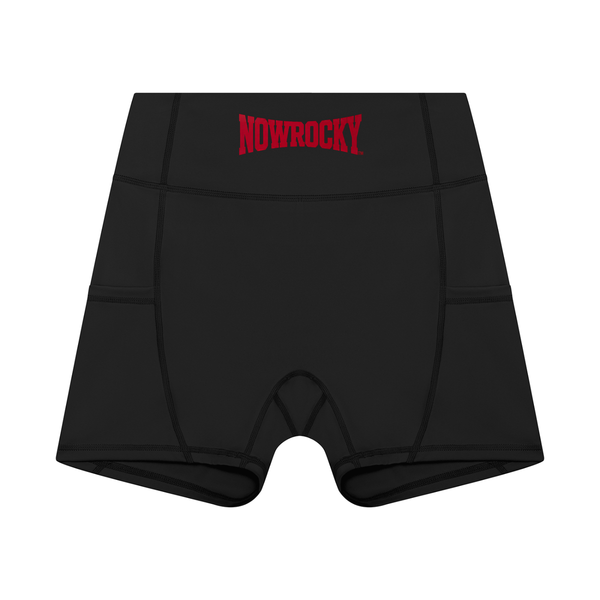 Szorty High Rise Pocket – Nowrocky™ — damskie szorty z wysokim stanem i kieszenią, ujęcie z przodu