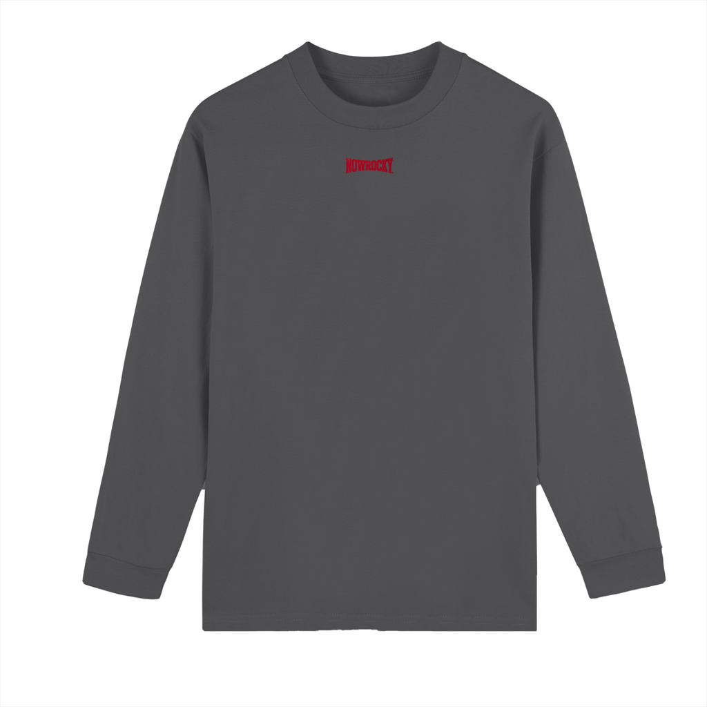 Longsleeve Drop Shoulder Crew Neck – Nowrocky™ — okrągły dekolt i ściągacz przy szyi
