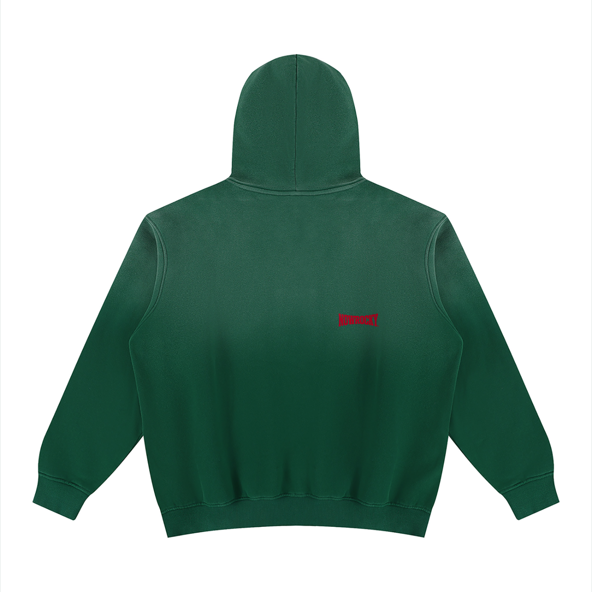 Bluza z Kapturem Fleece Vintage Wash w kolorze ciemnozielony – Nowrocky (streetwear)