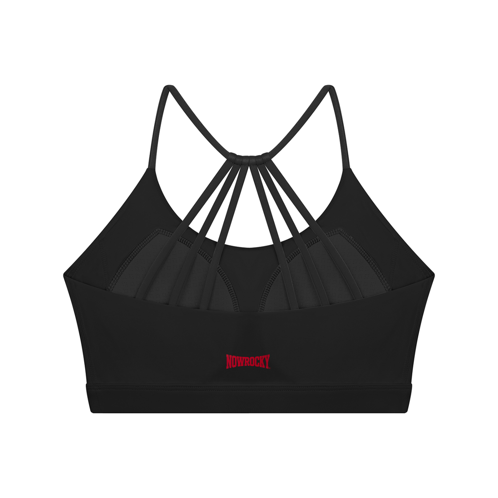 Biustonosz Sportowy Color Block Strappy Back – Nowrocky™ — biustonosz sportowy z paskami, tył
