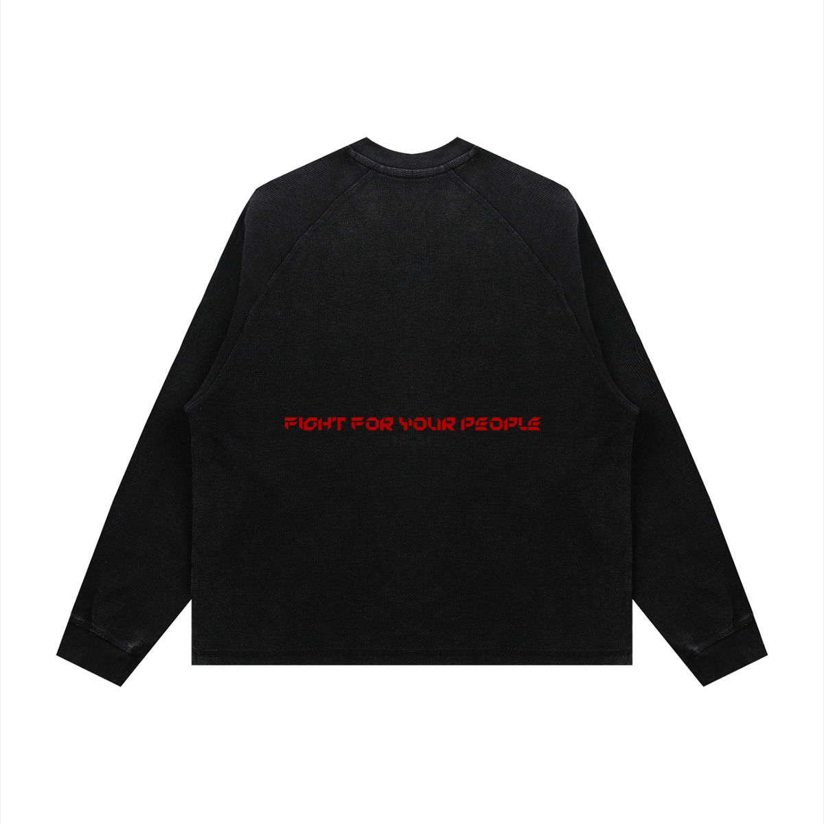 Longsleeve Vintage Wash Boxy Raglan – Nowrocky™ — longsleeve boxy vintage wash, widok z tyłu