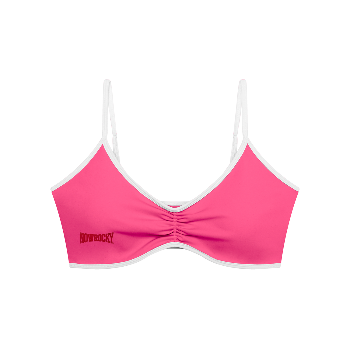 Biustonosz Sportowy Color Block Dekolt V – Nowrocky™ — detal splotu dzianiny