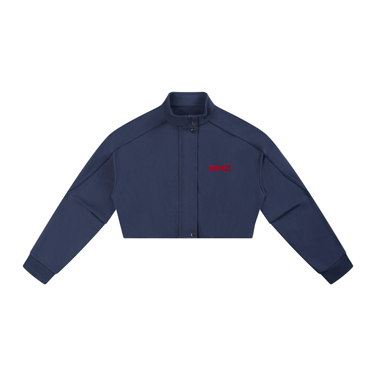 Kurtka Damska Cropped ze Stójką – Nowrocky™ — kieszeń boczna w zbliżeniu