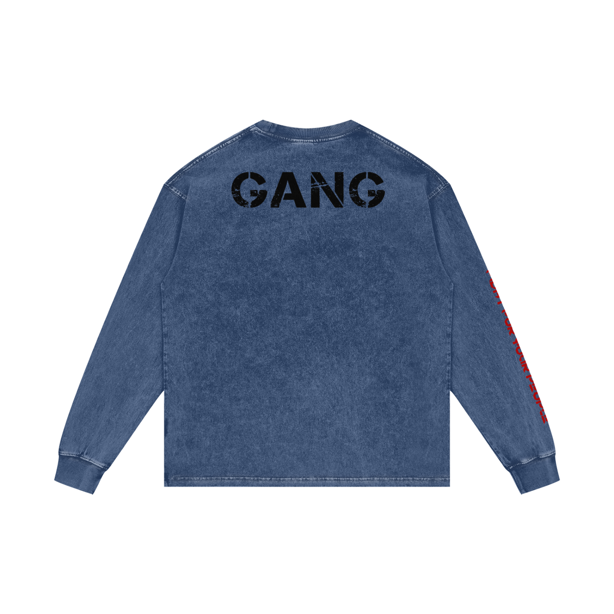 Longsleeve Acid Wash Oversize – Nowrocky™ — wykończenie dekoltu ściągaczem