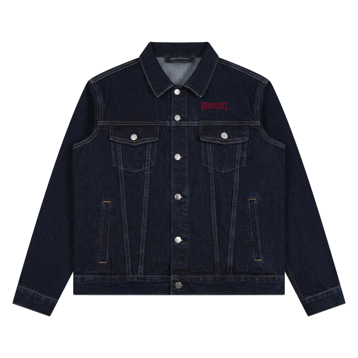 Kurtka Jeansowa Vintage Wash – Nowrocky™ — kołnierz i wykończenie przy szyi