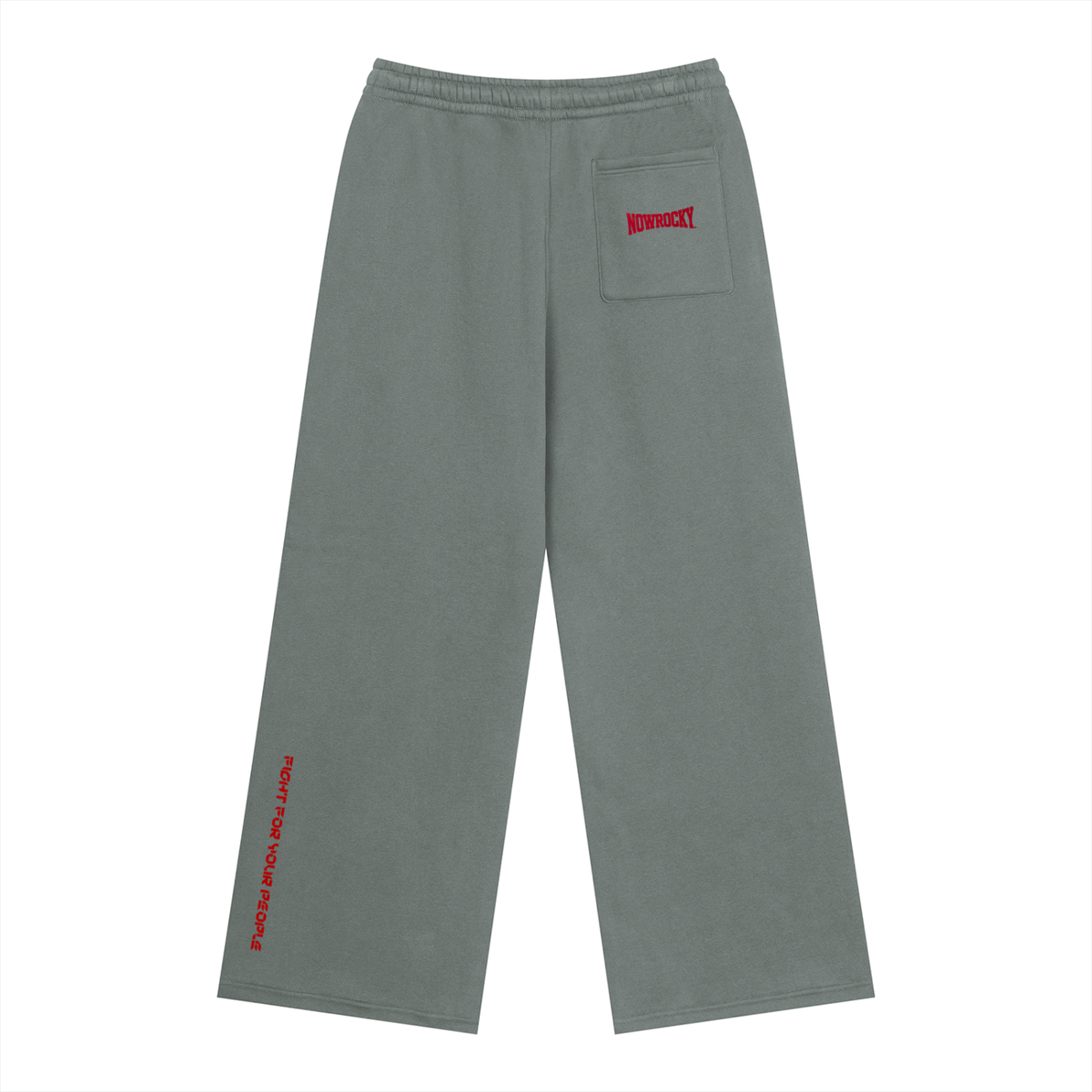 Spodnie Dresowe Heavyweight Fleece – Nowrocky™ — ujęcie z profilu, linia nogawki