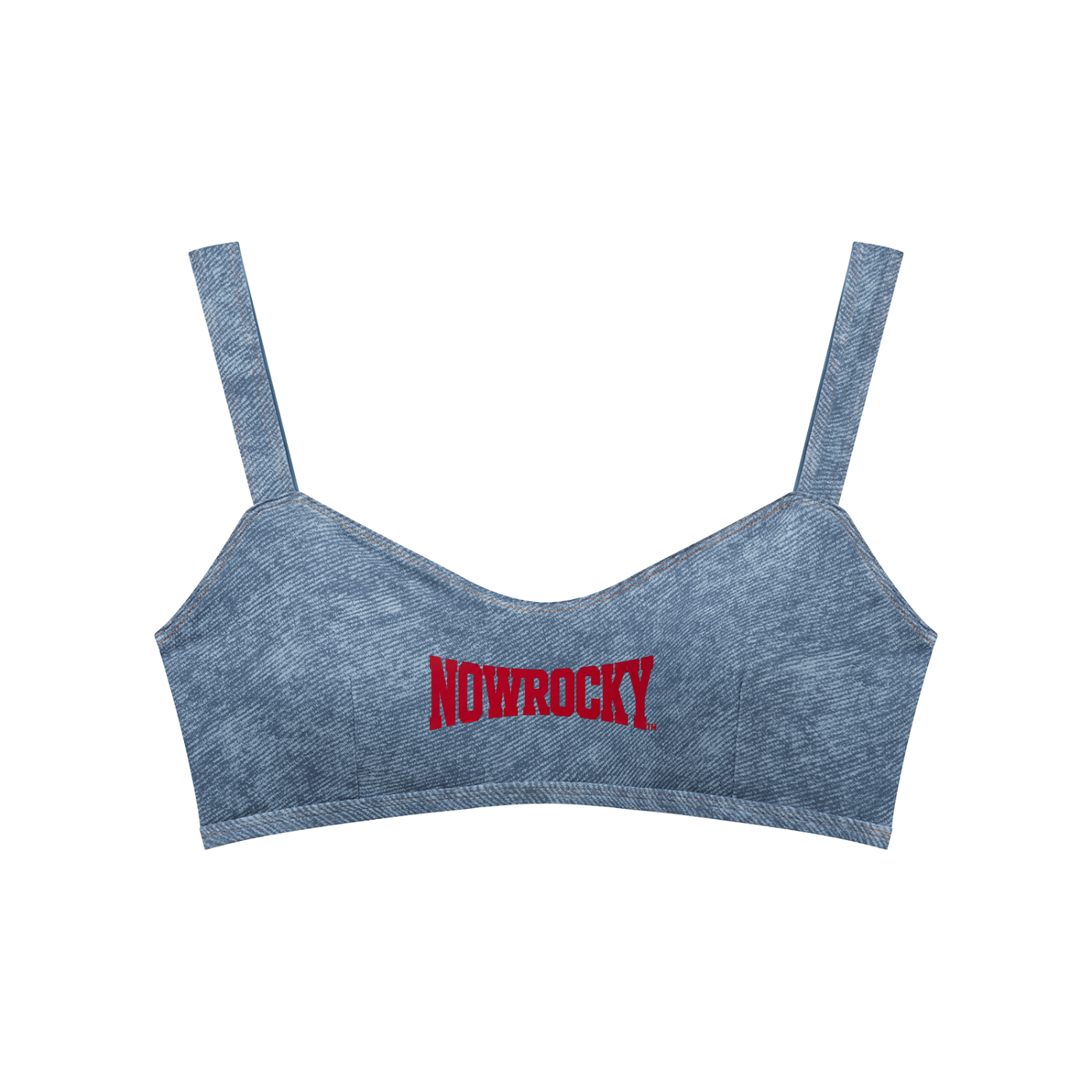Biustonosz Sportowy Faux Denim – Nowrocky™